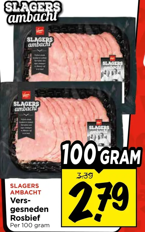 Aanbieding: Versgesneden Rosbief