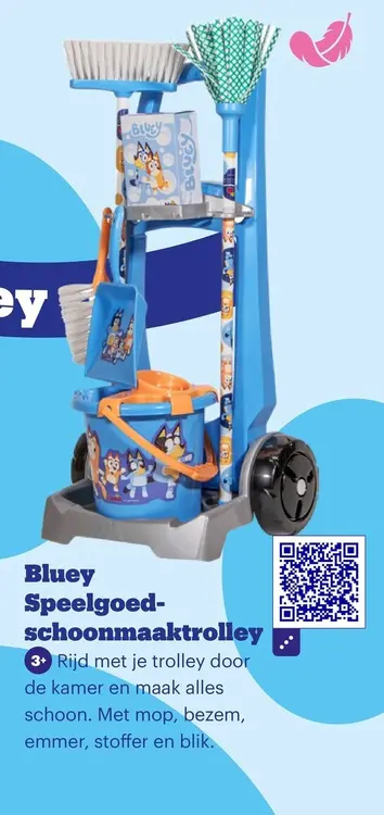 Promotie: Bluey Speelgoed-schoonmaaktrolley