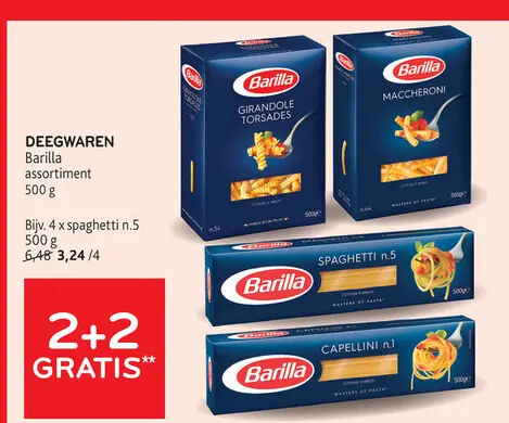 Promotie: DEEGWAREN Barilla assortiment