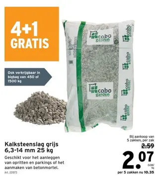 Aanbieding: Kalksteenslag grijs