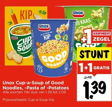 Aanbieding: Unox Cup-a-Soup of Good Noodles, -Pasta of -P