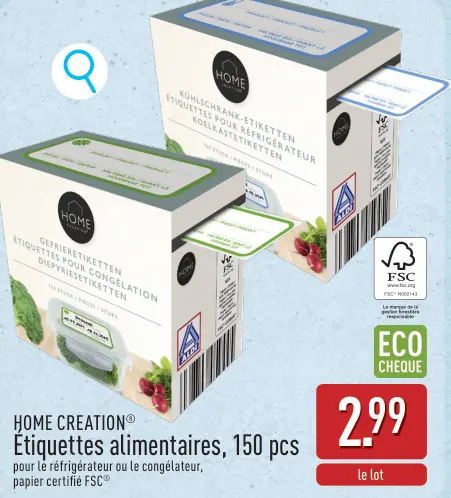 Offre: Etiquettes alimentaires