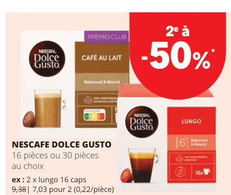 Offre: Capsules de café