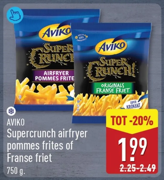 Aanbieding: Supercrunch airfryer pommes frites of Franse friet