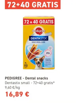 Aanbieding: PEDIGREE - Dental snacks Dentastix small