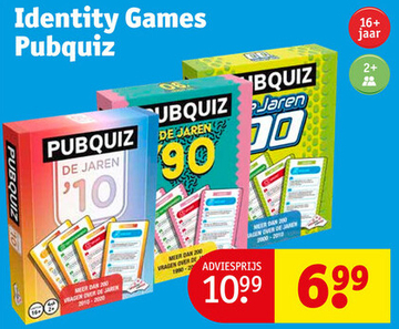 Aanbieding: Identity Games Pubquiz