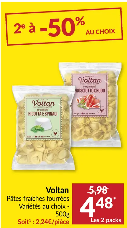 Offre: Voltan Pâtes fraîches fourrées