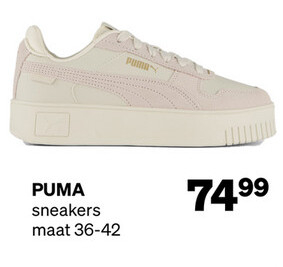 Aanbieding: Puma Carina Street Sneakers beige Suede