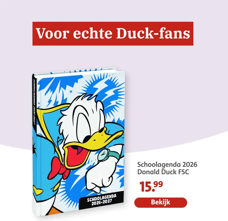Aanbieding: Schoolagenda 2026 Donald Duck FSC