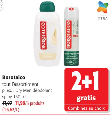Offre: Borotalco tout l'assortiment