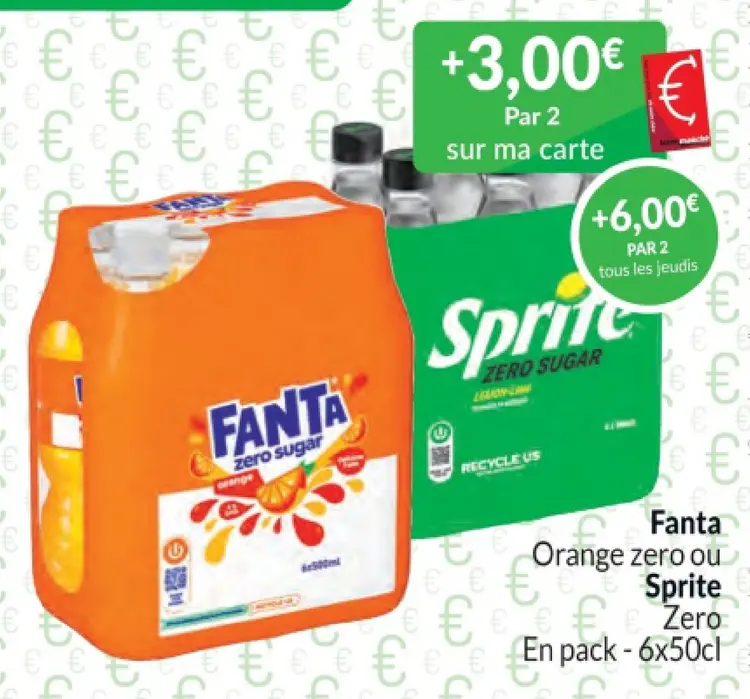 Offre: Fanta Orange zero ou Sprite Zero