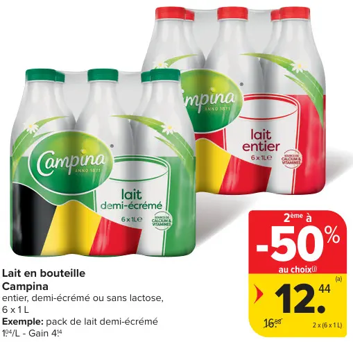 Offre: Lait en bouteille