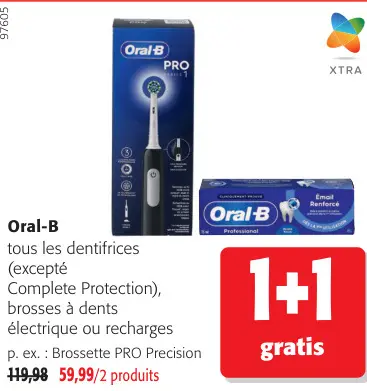 Offre: Oral-B tous les dentifrices (excepté Complete
