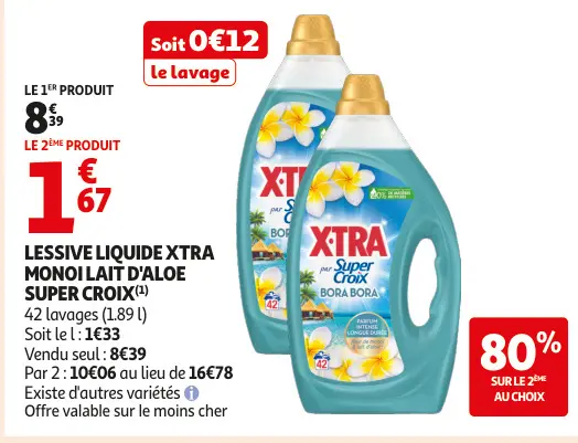 Aanbieding: Lessive liquide XTRA monoi lait d'aloe
