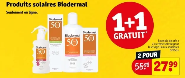 Offre: Produits solaires Biodermal