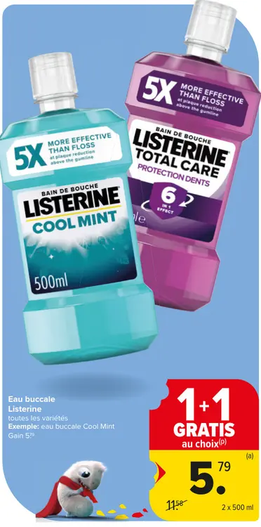 Offre: Eau buccale Listerine