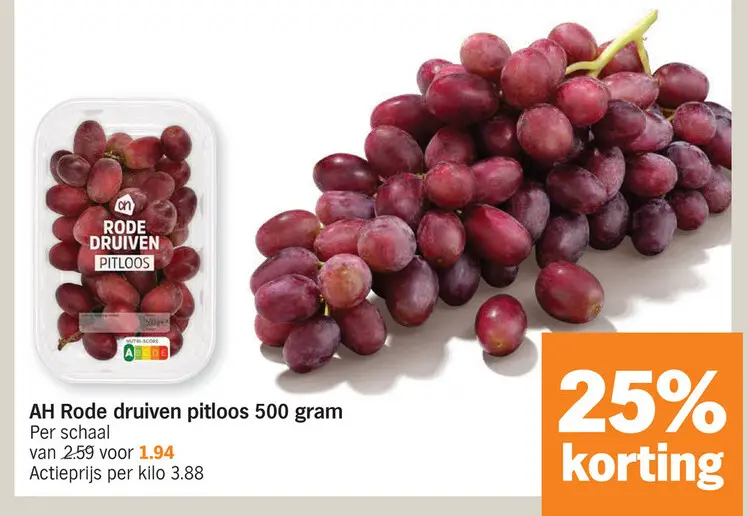 Aanbieding: Rode druiven pitloos