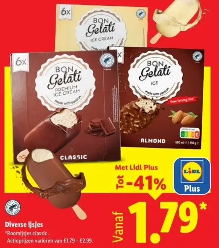 Aanbieding: Bon Gelati Ice Cream