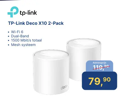 Aanbieding: TP-Link Deco X10 2-Pack
