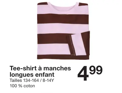 Offre: Tee-shirt à manches longues enfant