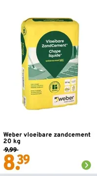 Aanbieding: Weber vloeibare zandcement