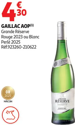 Offre: Grande Réserve Gaillac