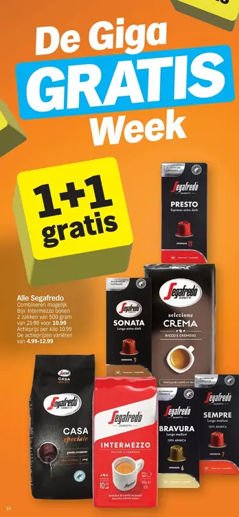 Promotie: Alle Segafredo