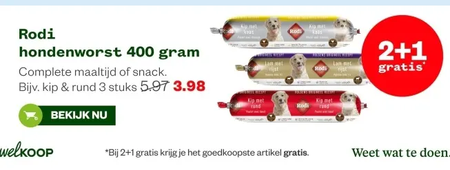 Aanbieding: Rodi hondenworst