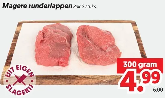 Aanbieding: Magere runderlappen