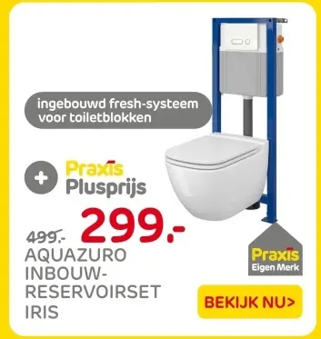 Aanbieding: Aquazuro inbouw-reservoirset iris