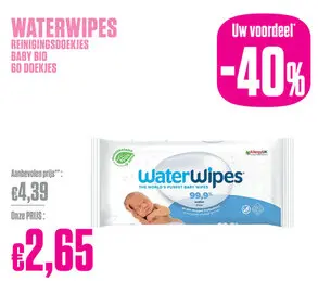 Promotie: Waterwipes Reinigingsdoekjes Baby BIO