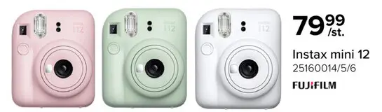 Promotie: Fujifilm Instax Mini 12 fototoestel - Mint Green