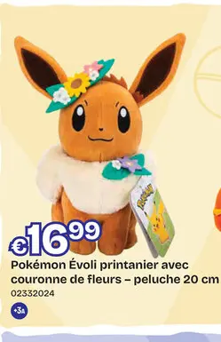 Offre: Pokémon Évoli printanier avec couronne de fle