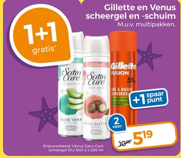 Aanbieding: Gillette en Venus scheergel en -schuim