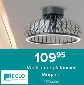Offre: Ventilateur plafonnier Mogano