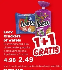 Aanbieding: Leev Crackers of wafels