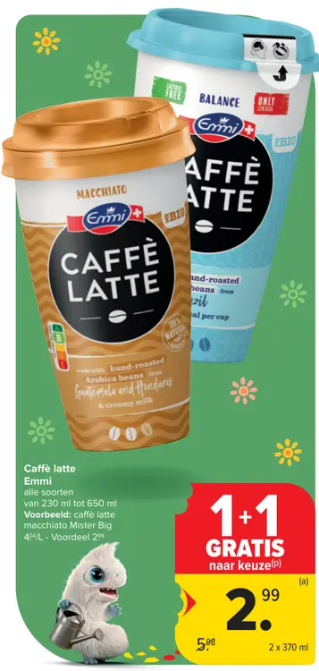 Promotie: Caffè latte