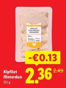 Aanbieding: Kipfilet flinterdun