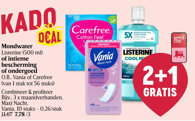 Promotie: Mondwater of intieme bescherming of ondergoed