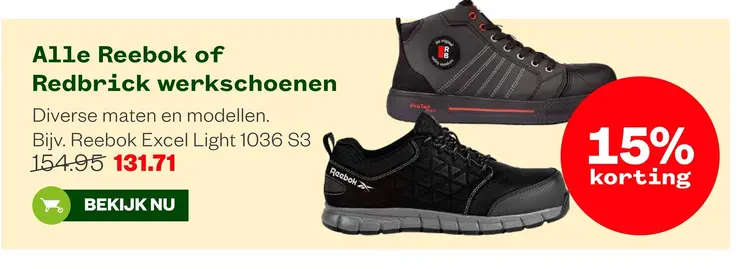 Aanbieding: Reebok of Redbrick werkschoenen