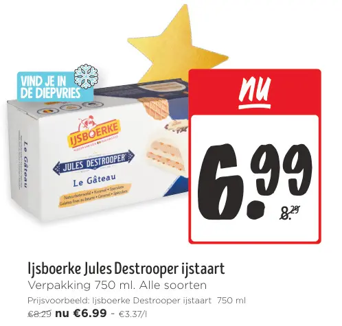 Promotie: Jules Destrooper ijstaart