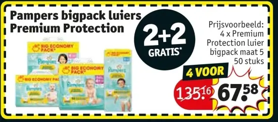 Promotie: Pampers bigpack luiers Premium Protection
