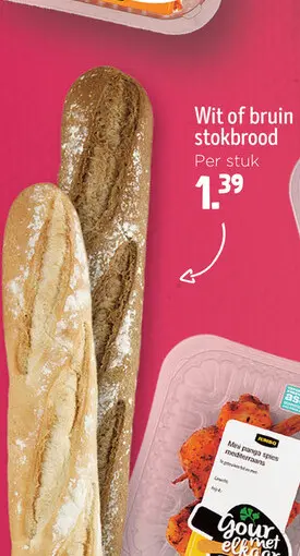 Aanbieding: Wit of bruin stokbrood