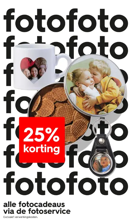 Promotie: Alle fotocadeaus via de fotoservice