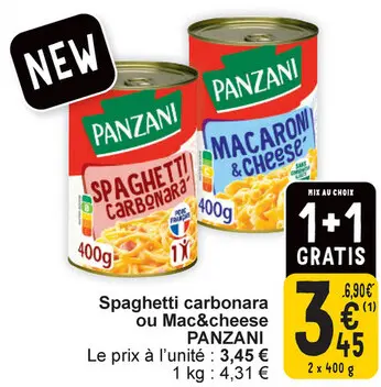 Offre: Spaghetti carbonara ou Mac&cheese