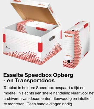 Aanbieding: Esselte Speedbox Opberg - en Transportdoos