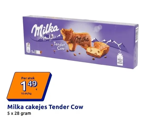 Aanbieding: Milka cakejes Tender Cow