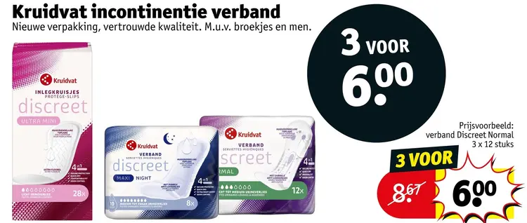 Aanbieding: Incontinentieverband