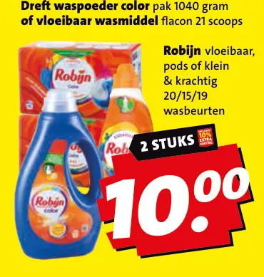 Aanbieding: waspoeder color of vloeibaar wasmiddel