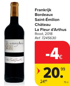 Promotie: Bordeaux Saint-Émilion Château La Fleur d'Arthus Rood